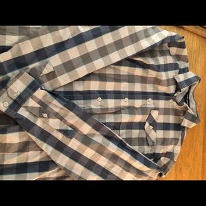 Under Armour men’s grey and blue plaid shirt